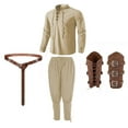 4piece set Halloween men's Renaissance costume suit medieval pirate