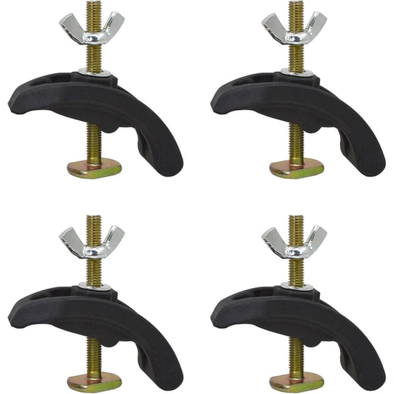 4 piece set arc vise clamp, type track fixture, heavy duty workpiece clamping suitable for woodworking, metalworking and engraving machines (color: 4 pieces)
