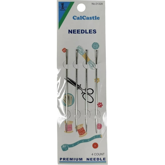 4 pieces 3" 4" CalCastle Craft Premium Sewing Needle for Lei Making Long Sewing Pins