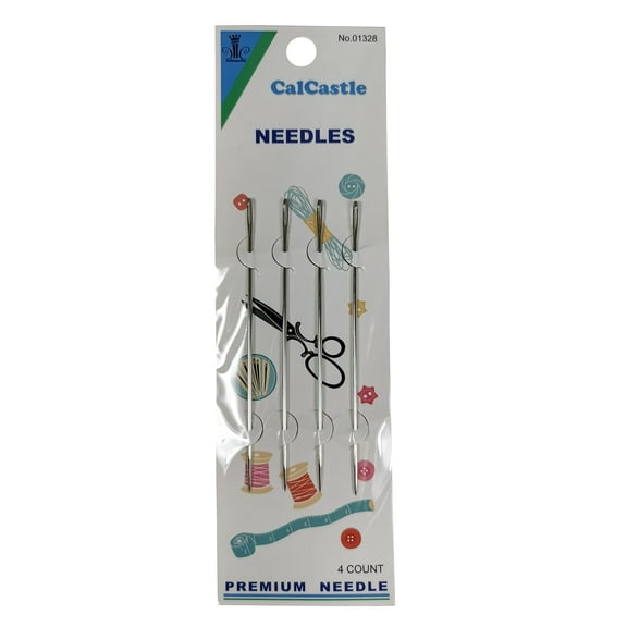 4 pieces 4" CalCastle Craft Premium Sewing Needle for Lei Making Long Sewing Pins