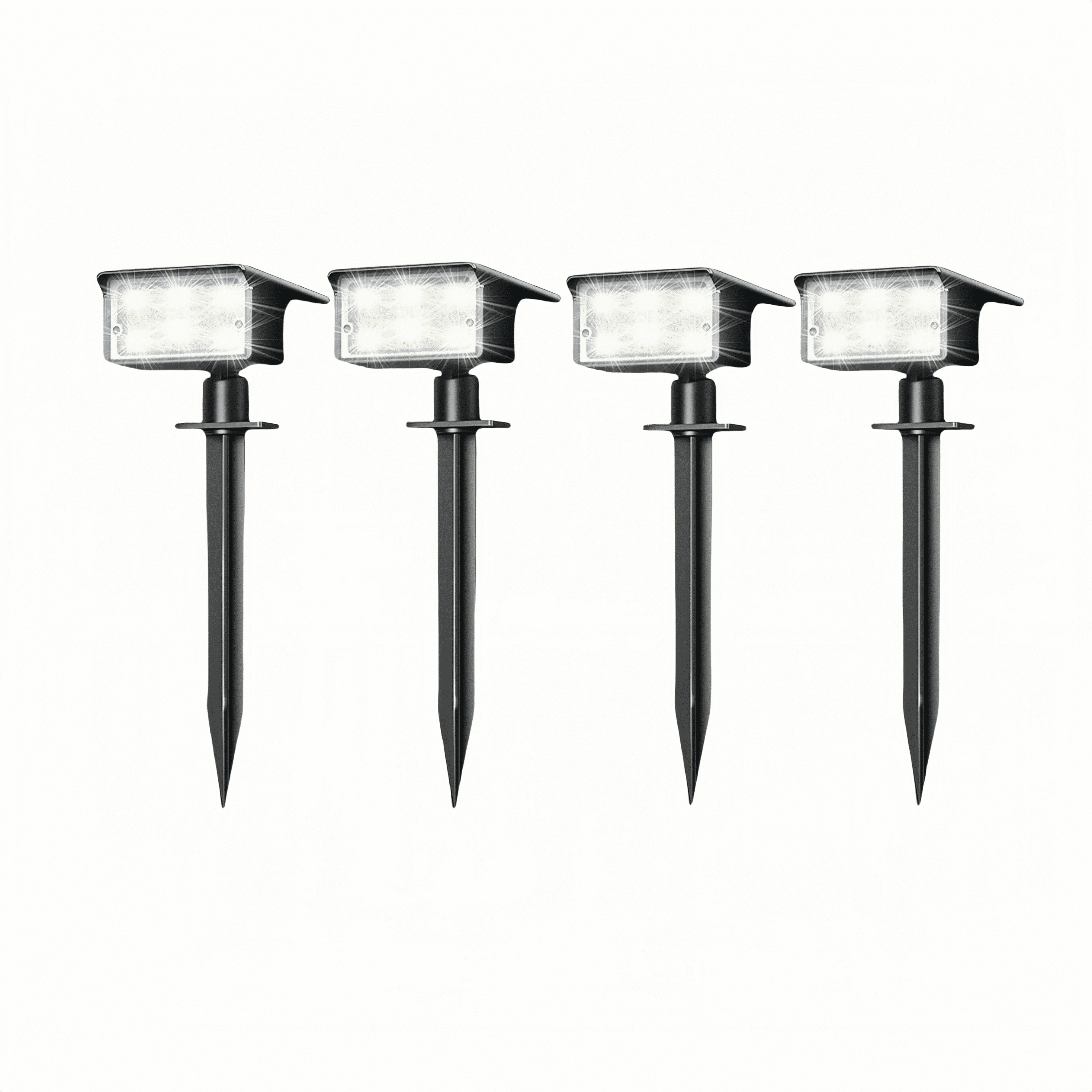FTX 4-Pack Solar Landscape Lights, Outdoor Spotlights