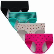 4 pieces Teen Girls Period Underwear Soft Care Period Panties