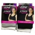4 pieces Zone Pro Sport Bra Tank 90012 Black/White/Grey/White, XXLarge