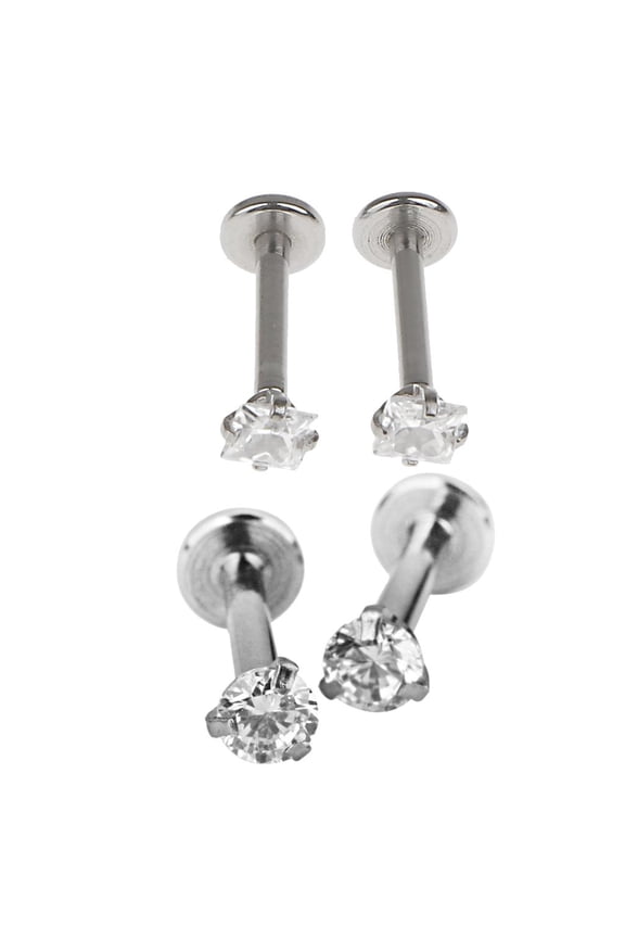 4 pieces of lip studs 3mm