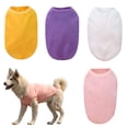 thumbnail image 1 of 4 pieces of pet vest dog clothes, small and large dog supplies, solid color dog clothes, 1 of 6