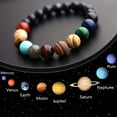thumbnail image 1 of 4 pieces/set of natural stone eight planet bracelets: hipster eight planet beads - Cosmic yoga chakra solar bracelet, perfect for yoga and astronomy enthusiasts,Multicolor, 1 of 6