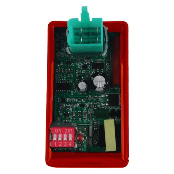 4 pin CDI Motorcycle Lgnition Box, 2026 New Adjustable High Performance Racing 4 pin Dual Plug Cdi Fits Many 5 - Stroke Models of Atvs, Dirt Bikes, Go Karts, Scooters and Mopeds(Red)