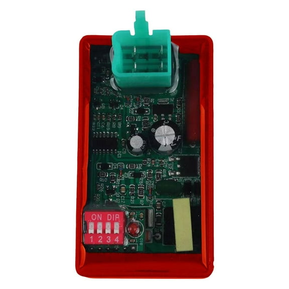 4 pin CDI Motorcycle Lgnition Box, Adjustable Racing 4 pin Dual Plug Cdi for 50cc 70cc 90cc 110cc 125cc Scooter ATV Dirt Bike Go Kart