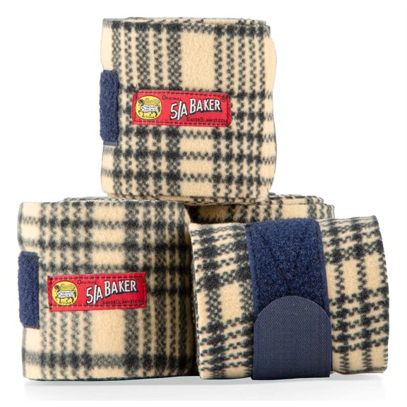4-pk Bakerfleece Polo Wraps Color: Navy Plaid