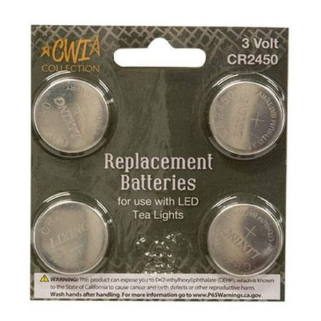 4/pk Replacement Batteries 3 Volt (Pack of 4)