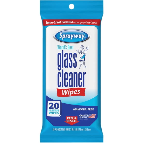 4 pk,Sprayway SW199R Glass & Surface Cleaner Wipe (20-Count)