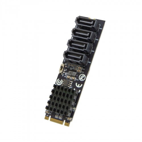 4 port RAID SATA III 6Gbp/s to M.2 B+M Key Adapter PCI-e 3.0 x2 bandwith