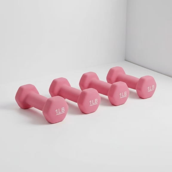 4 pound dumbbell (set of 4) Home Gym Equipment Workouts Strength Training Weight Loss Pilates Weights Yoga Sets Weights for Women, Men, Seniors and Youth