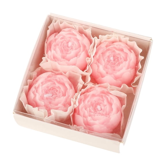 4-roses Candles - Romantic Wedding Party Candles, Decorative Candles for Romantic Dinner, Valentine's Day Gifts