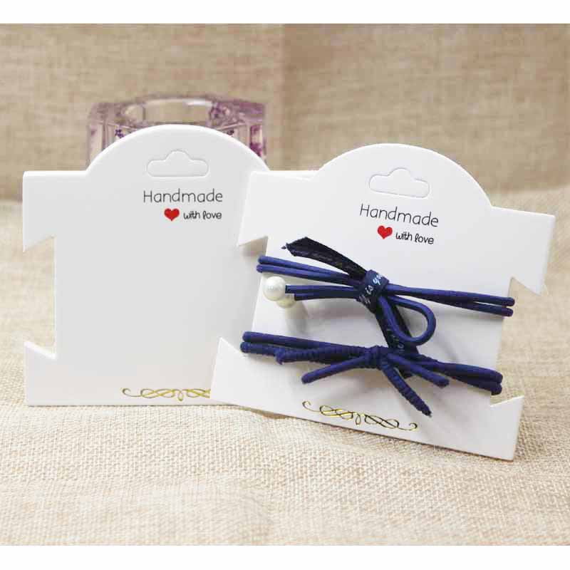 4 set Paper Hair Clip Display Cards Word 9x10cm 100pcs/set