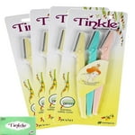 Tinkle Dermaplaning Tool 3ct, Dermaplane Razor for Women, Safe and Easy Peach Fuzz Remover, Eyebrow Trimmer with Protective Cover