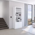 thumbnail image 1 of 4-shelf Cabinet With 10 Bottle - White Liquor For Wine Glasses And Bottles Storage 4 Glass Holder Stemware Rack 4 Shelves, 1 of 4