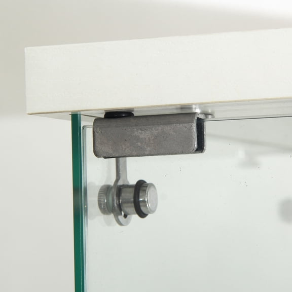 4-shelf glass bookshelf with glass door | Durable, practical for daily use in living spaces