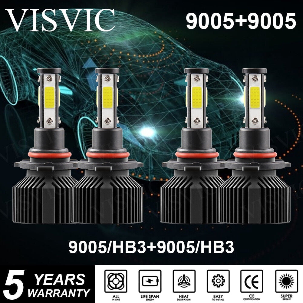 4-sides Combo 9005 LED Headlight Bulbs for Toyota RAV4 2013-2015 High ...