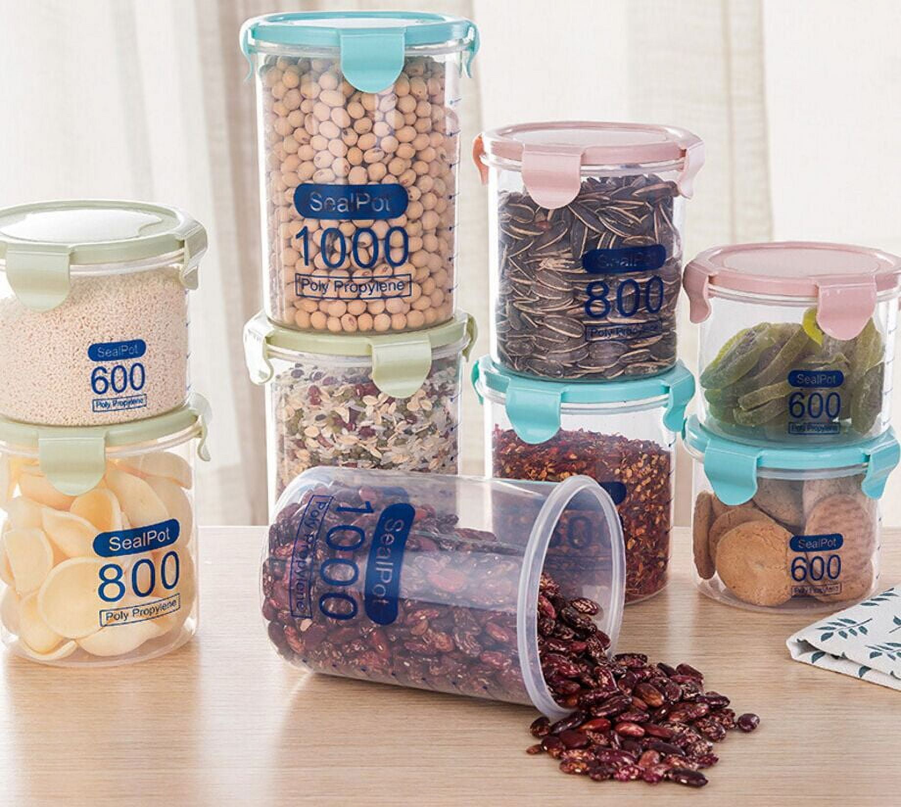 4 Pieces - Transparent Simple Food Storage Containers Set For Home Store  Restaurant