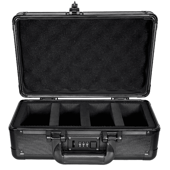 4 slot Trading Card Storage Case - Hard Shell Trading Card Box for Graded sports Cards PSA BSG - 42 Card Capacity - Baseball, Football, Basketball, Pokemon Slab Carry Case