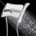4spray 9 in. Dual Shower Head and Handheld Shower Head in Titanium Silver