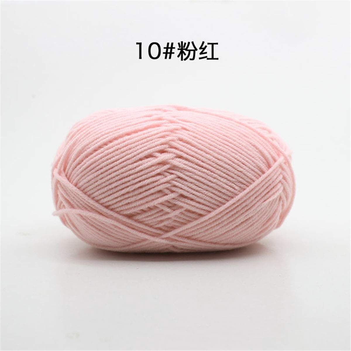 4-strand milk cotton wool ball medium thick thread crochet doll scarf shoes handmade DIY knitting material bag,Pink 10