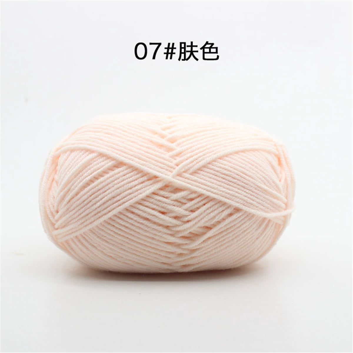 4-strand milk cotton wool ball medium thick thread crochet doll scarf shoes handmade DIY knitting material bag,Skin color 07