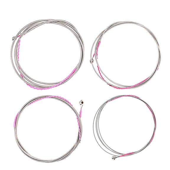 4-string Acoustic Guitar Strings Replacement Stainless Steel Electric Bass Strings for Beginners Performers