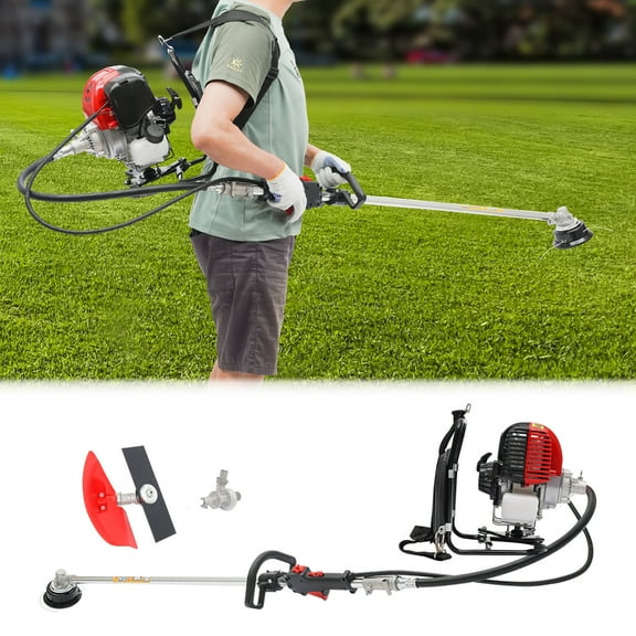 HS39 4-stroke 31cc Gasoline Brush Cutter Grass Wacker Weed Lawn Mower w/ Water Pump