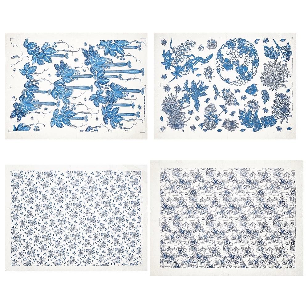 4 style Paper Ceramic Decals Pottery Ceramics Clay Transfer Paper ...