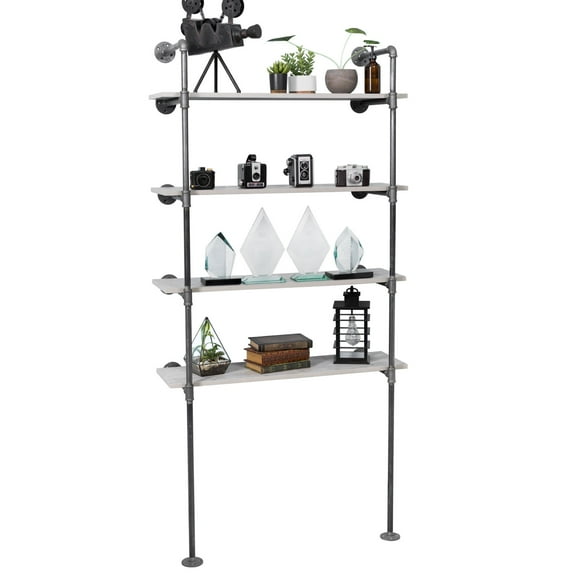 4 -tier Floor Mounted Shelf By PIPE DECOR