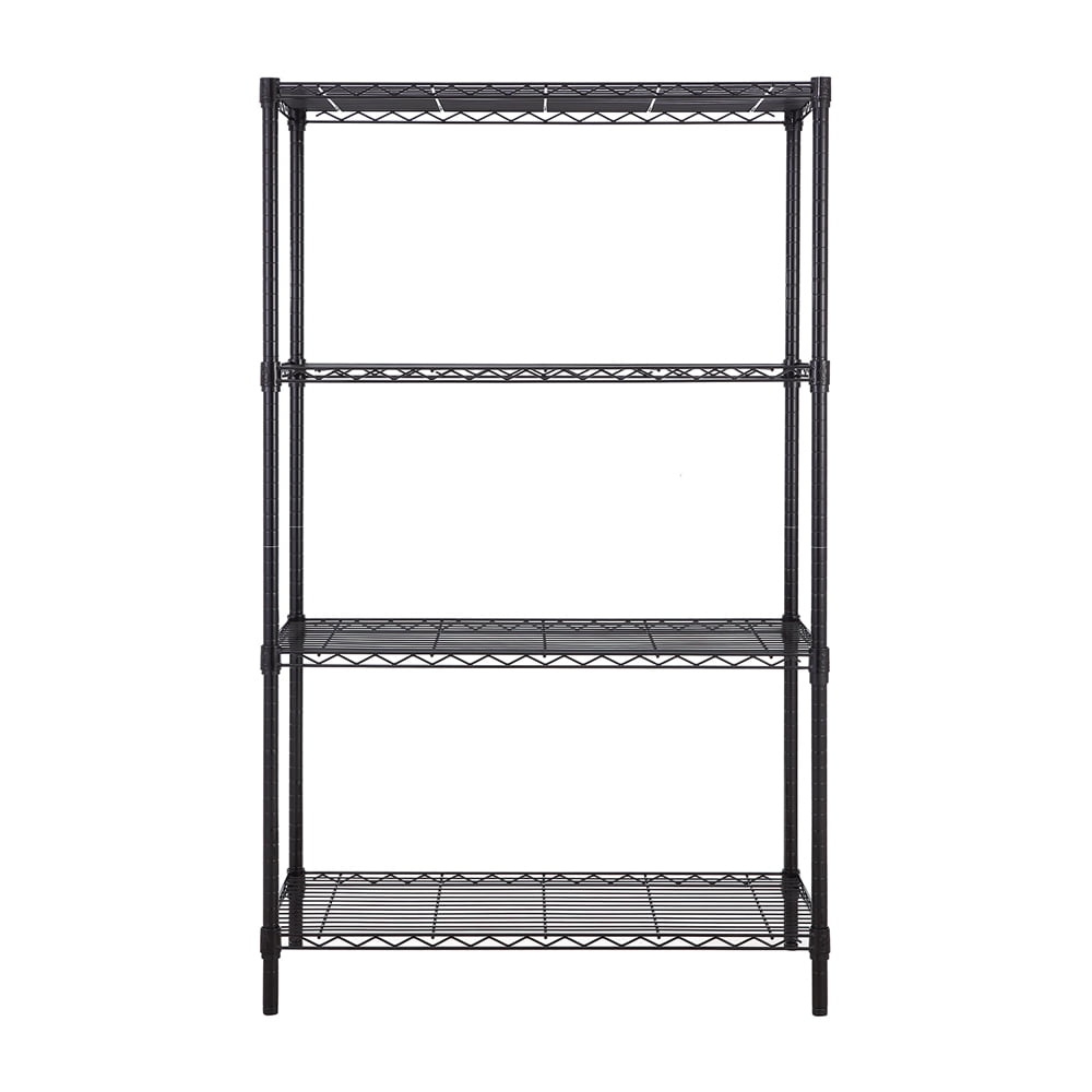 4 tier black coating shelving unit 18x36x59in