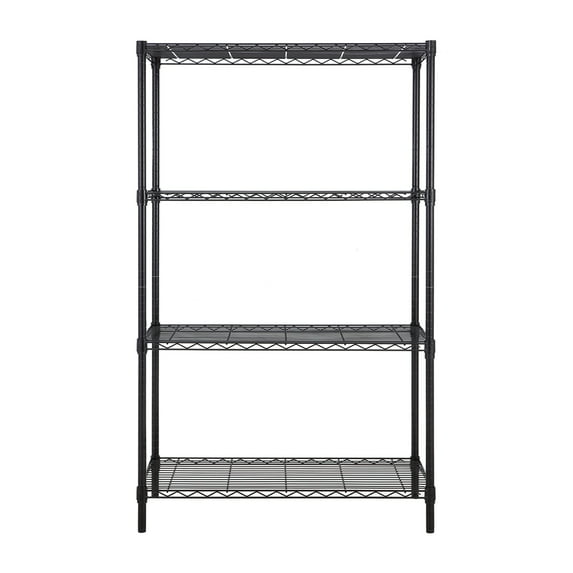 4 tier black coating shelving unit 18x36x59in