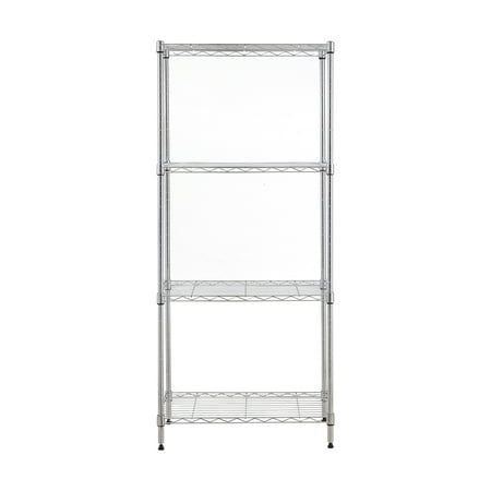 4 tier chrome utility wire shelving unit 14x24x53in