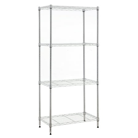 4 tier chrome utility wire shelving unit 14x30x47in
