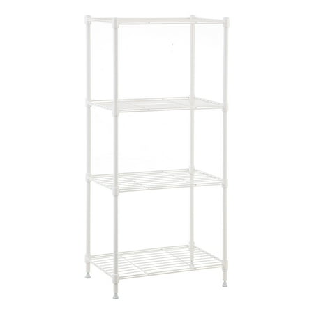 4 tier white powder shelving unit 12x18x39in