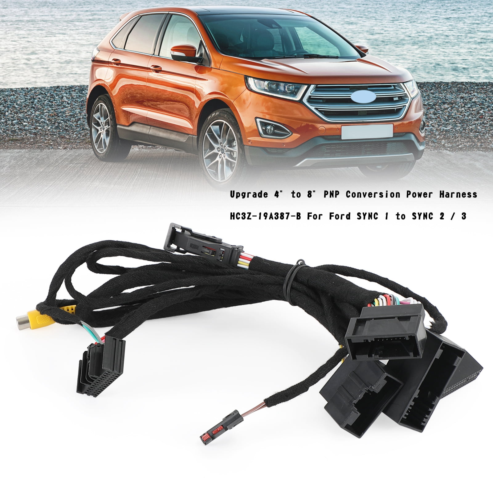 For Ford SYNC1 to SYNC 3 Upgrade 4 TO 8 PNP Conversion Power Harness Plug&Play