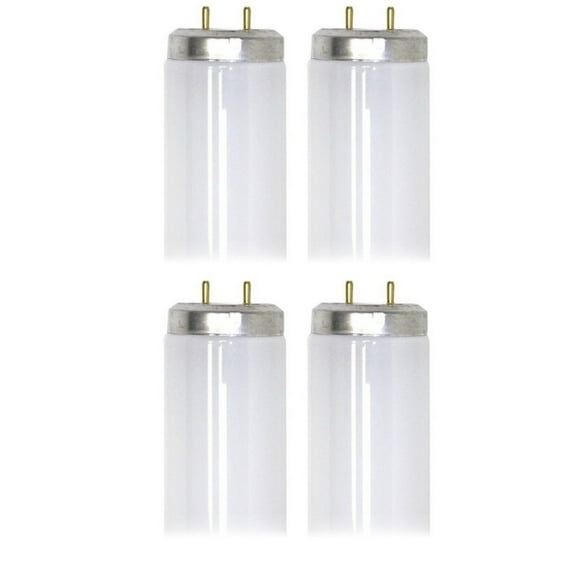 (4 tubes) GE 93904 Linear T8 Fluorescent Straight Lamp, 28 Watt, 5000K Cool White, 48 inch, EcoLux, Starcoat fluorescent tube