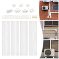 thumbnail image 1 of 4"w 15ft Mini Split Ac Line Set Cover Decorative Air Conditioning Pvc White, 1 of 13