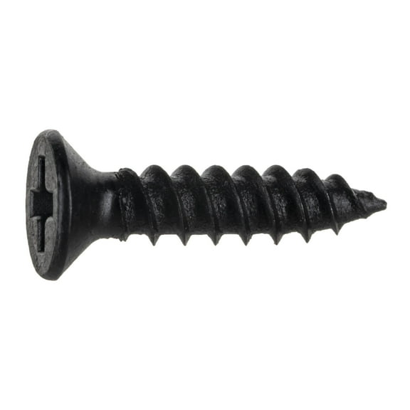 #4 x 1/2" Black Phosphate Phillips Flat Head TwinFast Wood Screws (100 pcs)