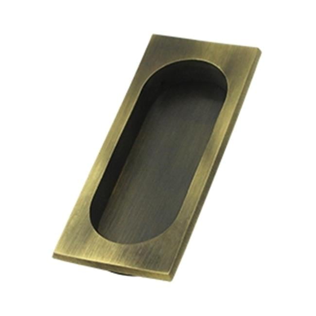 4 x 1.62 x 0.37 in. Large Flush Pull, Antique