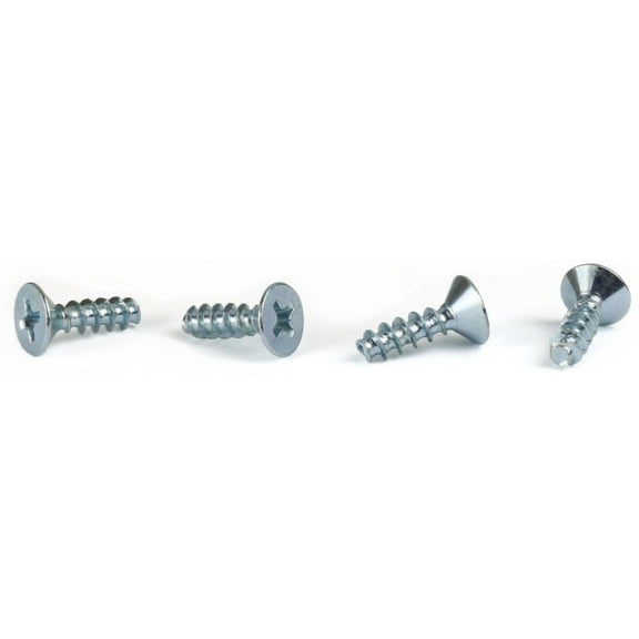 #4 x 1" Thread Forming Screws for Plastics (48-2) / Phillips / Flat Head / Steel / Zinc - 10000 Piece Carton