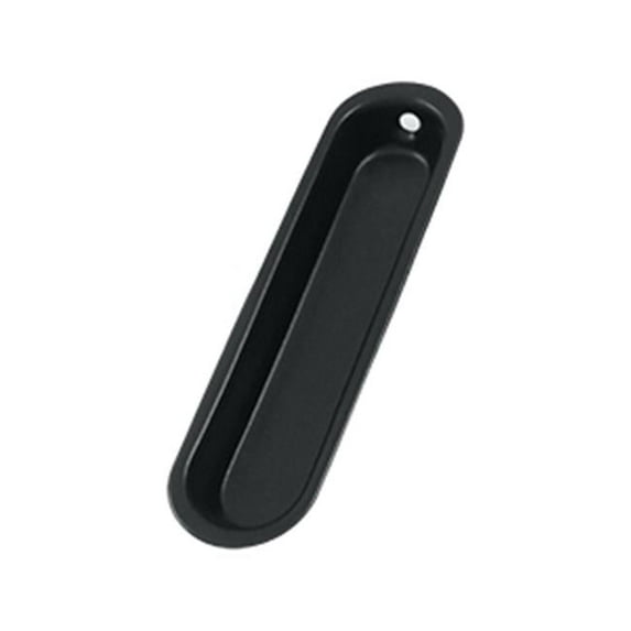 4 x 1 x 0.5 in. Flush Pull- Black - Solid