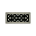 thumbnail image 1 of 4" x 10" Brushed Nickel Victorian Style Floor Register - Decorative Vent Cover, 1 of 5