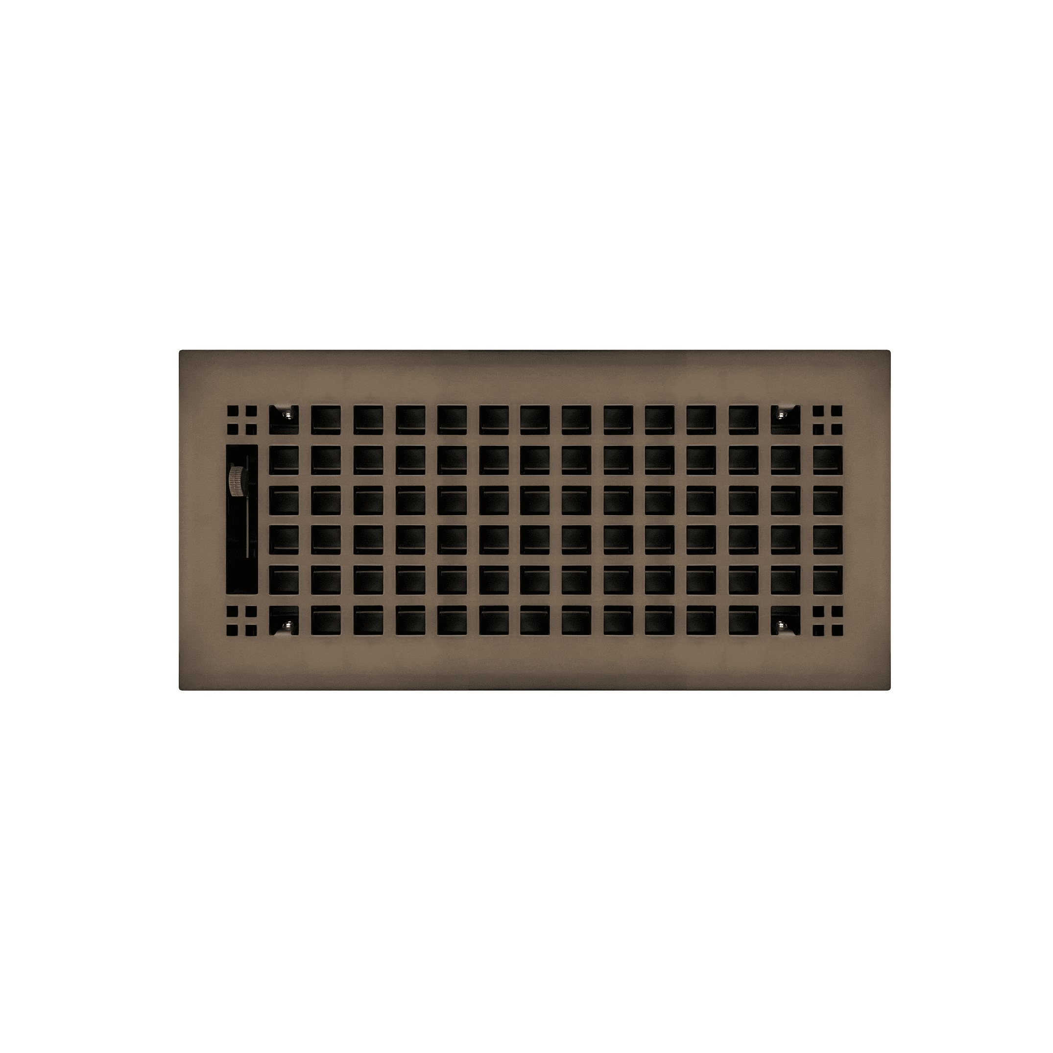 4" x 10" Oil Rubbed Bronze Rockwell Style Floor Register - Decorative Vent Cover