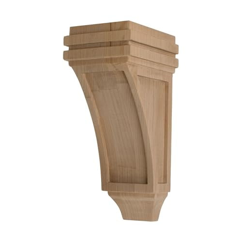 4" x 10" Unfinished Solid North American Hardwood Alder Corbel RWC830 Series$$Tools & Hardware Other