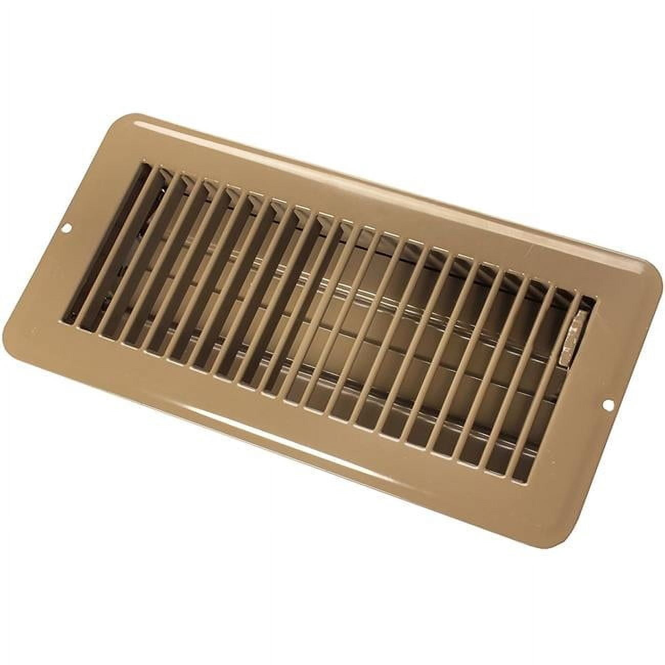4 x 10 in. Dampered Metal Floor Register, Brown