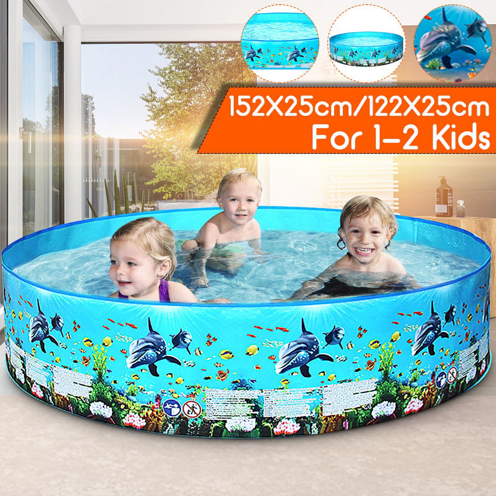 4' x 10" inch Pool Family Paddling Pool Swimming Pool, Garden Round Inflatable Baby Swimming Pool, Portable Inflatable Child / Children Pool - image 1 of 6