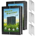 thumbnail image 1 of 4 x 100FT Garden Weed Barrier Landscape Fabric Heavy Duty Weed Fabric Barrier Premium Garden Ground Cover Weed Control Mat with 30 U-Shaped Securing Pegs for Garden Farming Ground (4 x 50FT 2 Pack), 1 of 8